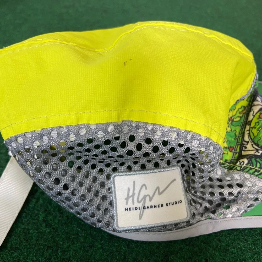 BOCO Gear Running Hat Unisex OSFM Yellow Green Heidi Garner No Hands Bridge Hat